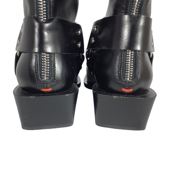 Aeyde Ring Detailed Black Wayne Boots Size IT 39 / US 8 - Picture 6 of 7